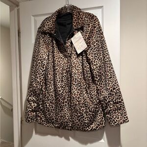 NWT Reversible Black/ Leopard Jacket